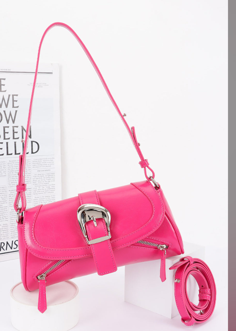 Hot Pink Moto Bag